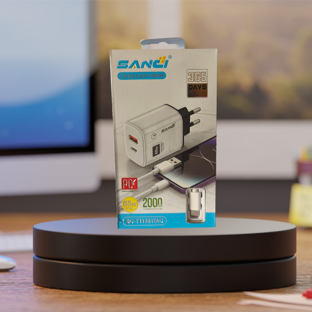 Cargador celular Carga rápida 65w